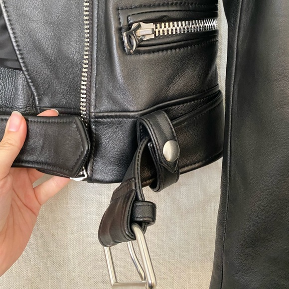 NWT Acne Leather Biker Jacket - Picture 8 of 10